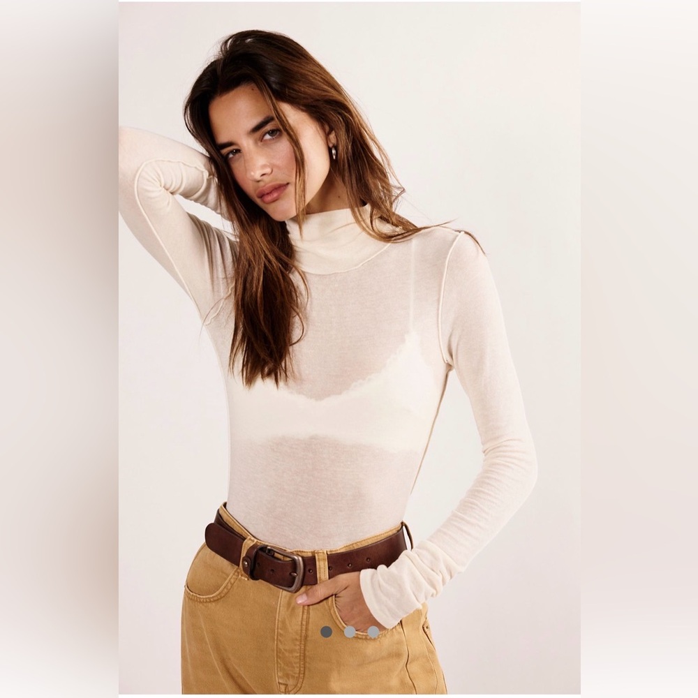 FREE PEOPLE We The Free Peppermint Turtleneck NWT